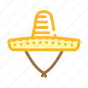 sombrero, hat, cap, white, head, summer