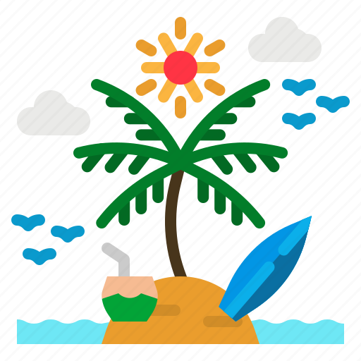 Badge, flower, hawaii, surf, tree icon - Download on Iconfinder