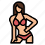 bikini, fashion, female, style, swimsuit 