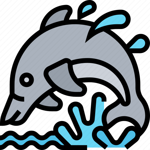 Dolphin, marine, wildlife, animal, aquarium icon - Download on Iconfinder