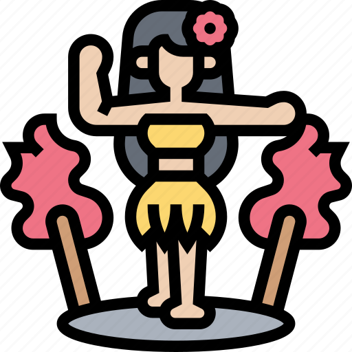 Hawaii, dance, hula, culture, tradition icon - Download on Iconfinder