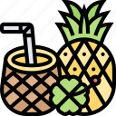 pineapple, juice, fresh, sweet, tropical