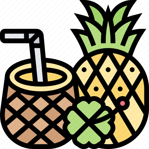 Pineapple, juice, fresh, sweet, tropical icon - Download on Iconfinder
