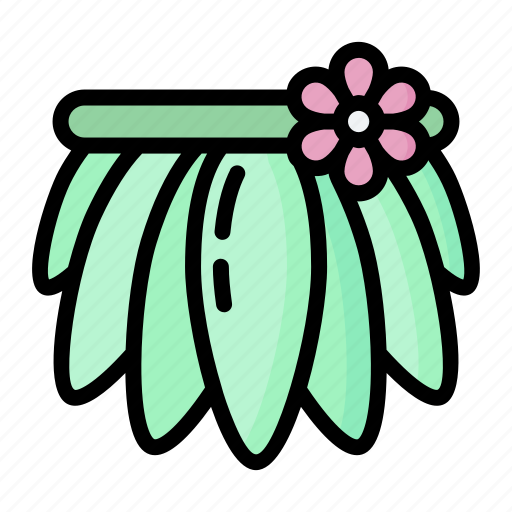 Hawaiian, skirt, costume, polynesian, traditional icon - Download on Iconfinder