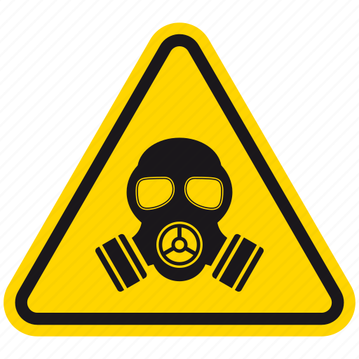Attention, danger, gas mask, hazard, radiation, toxic, warning icon - Download on Iconfinder