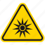 atomic, chemistry, danger, hazard, optical radiation, radiation, warning 