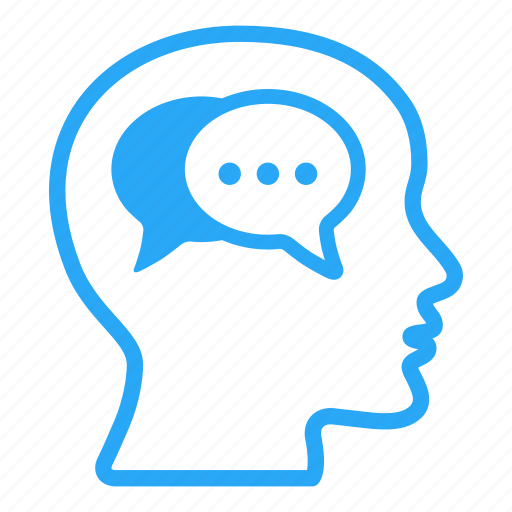 Head, bald, brain, males, mind, speech bubble, thinking icon - Download on Iconfinder