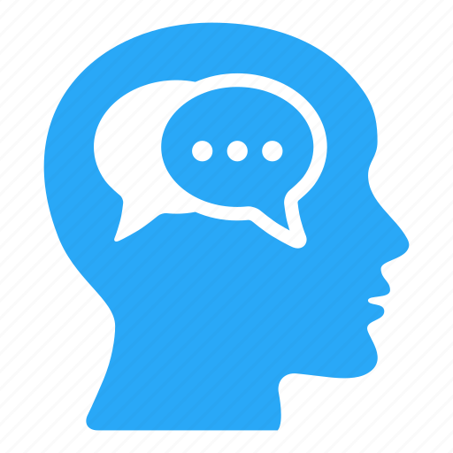 Head, bald, brain, males, mind, speech bubble, thinking icon - Download on Iconfinder