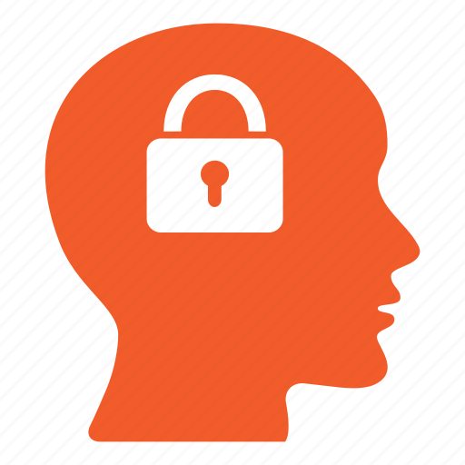 Head, brain, lock, padlock, people, security, person icon - Download on Iconfinder
