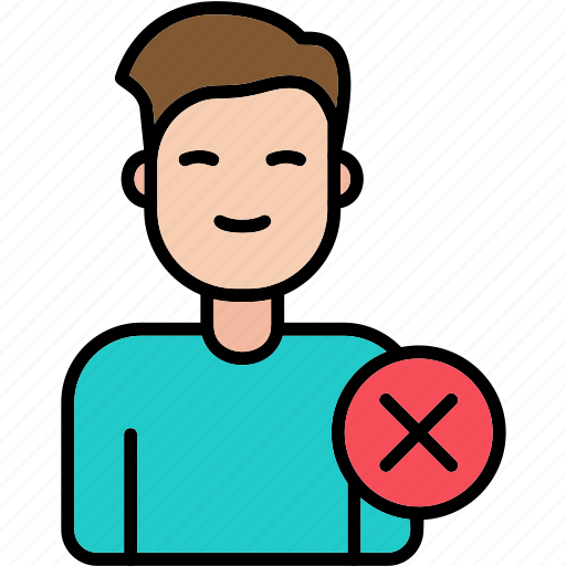 Fired, button, denied, man, people, rejected, user icon - Download on Iconfinder