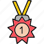 medal, award, prize, quality, reward, ribbon, icon 