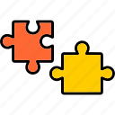puzzle, business, idea, jigsaw, part, piece, teamwork, icon