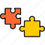 puzzle, business, idea, jigsaw, part, piece, teamwork, icon 