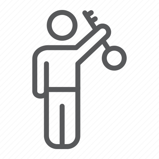 Key, employee, man, holding, management, person, job icon - Download on Iconfinder