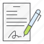 contract, document, pen, form, signature, sign, agreement 