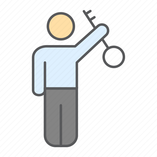Key, employee, man, holding, management, person, job icon - Download on Iconfinder