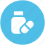 capsules, capsules container, medical drugs, medications, medicine, medicine jar 