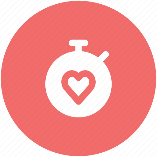 Fitness, heart sign, heart timer, heartbeat palpitation, loving time, stopwatch icon - Download on Iconfinder