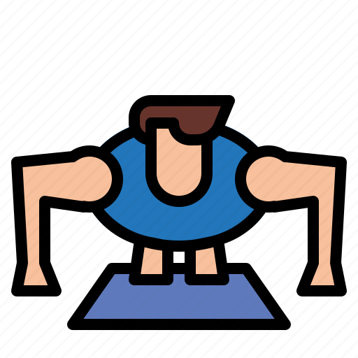 Exercise, fitness, outdoor, push, up, workout icon - Download on Iconfinder