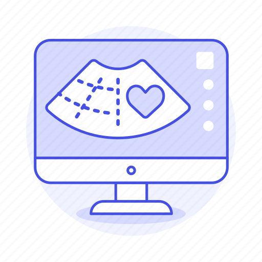 Diagnostic, echocardiogram, echography, health, heart, imaging, medical icon - Download on Iconfinder