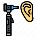 ear, healthcare, otoscope, tool 