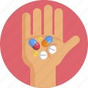 care, hand, health, illnes, medicine, pharmacy, pills