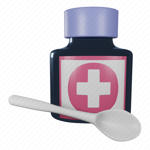 Medicine, bottle, drug, vitamin, cap, container, package 3D illustration - Download on Iconfinder