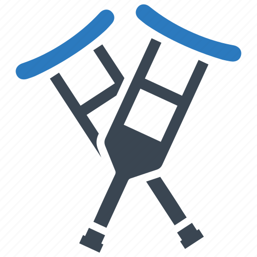 Crutches, healthcare, medical equipment icon - Download on Iconfinder