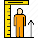 height, man, measure, measurement, scale, size, tall