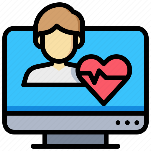 Checkup, computer, health, man, online, rate icon - Download on Iconfinder