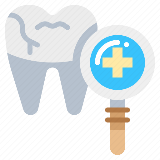 Dental, examination, magnify, teeth, tooth icon - Download on Iconfinder