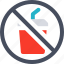 drink not allowed, forbidden, glass, no beverage, no drink, prohibition icon 