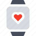 colored, excercise, health, heartbeat, sport, watch icon