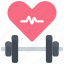 cariogram, dumbbell, fitness, health, heart, medical 