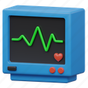 ecg, machine, electrocardiogram, medical, hospital, heart, monitor 