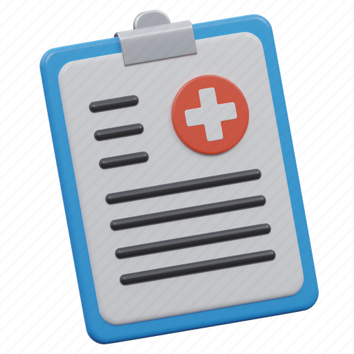 Medical, report, hospital, patient, care, clinic, clipboard 3D illustration - Download on Iconfinder