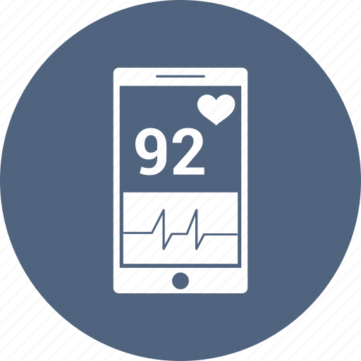 Ecg, health, healthcare, medical, mobile, phone icon - Download on Iconfinder