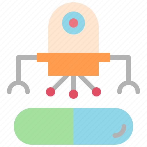 Medicine, microbot, nanobot, nanotechnology, robot, drug, treatment icon - Download on Iconfinder