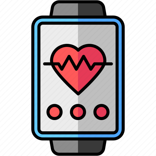 Smartwatch, technology, heartbeat, device icon - Download on Iconfinder