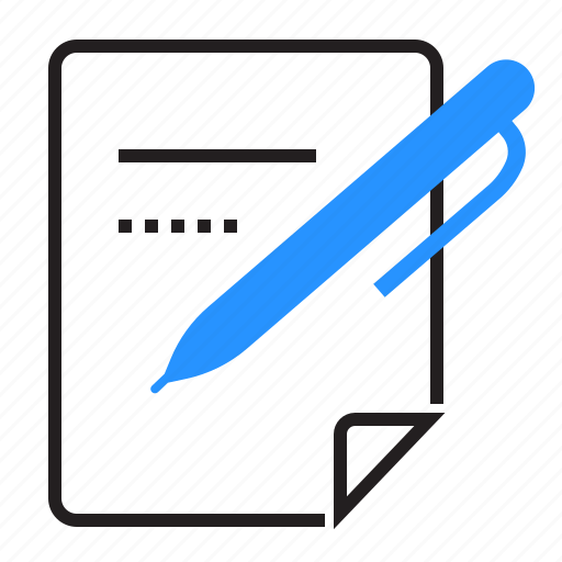 Document, pen, signing, writing icon - Download on Iconfinder