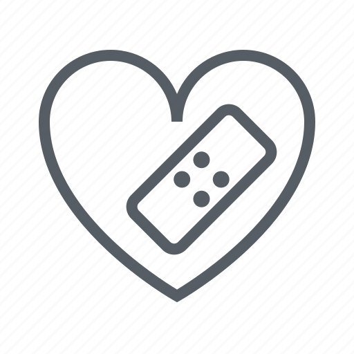 Bandage, broken, healthcare, heart, love, medicine icon - Download on Iconfinder