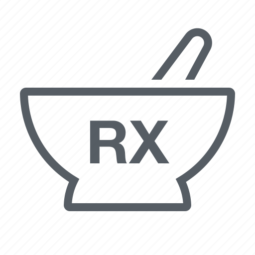 Healthcare, medicine, mortar, pestle, pharmacy, rx icon - Download on Iconfinder