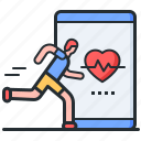 tracker, monitoring, heart rate, running app