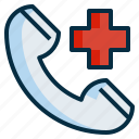 cross, emergency, hotline, medical, phone