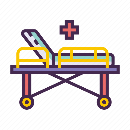 Bed, hospital bed, stretcher icon - Download on Iconfinder