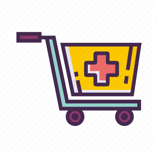 Cart, medical supplies, supplies, trolley icon - Download on Iconfinder