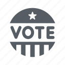 badge, ballot, election, politics, usa, vote