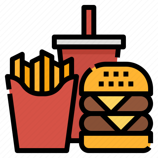Burger, fast, food, french, fries, junk, soda icon - Download on Iconfinder