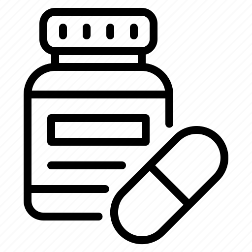 Supplement, vitamin, pill, capsule, bottle, drug, medicine icon - Download on Iconfinder