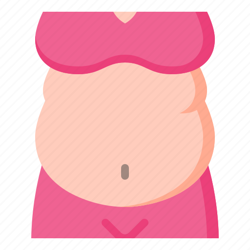 Obesity, fat, overweight, belly, body, diet, woman icon - Download on Iconfinder